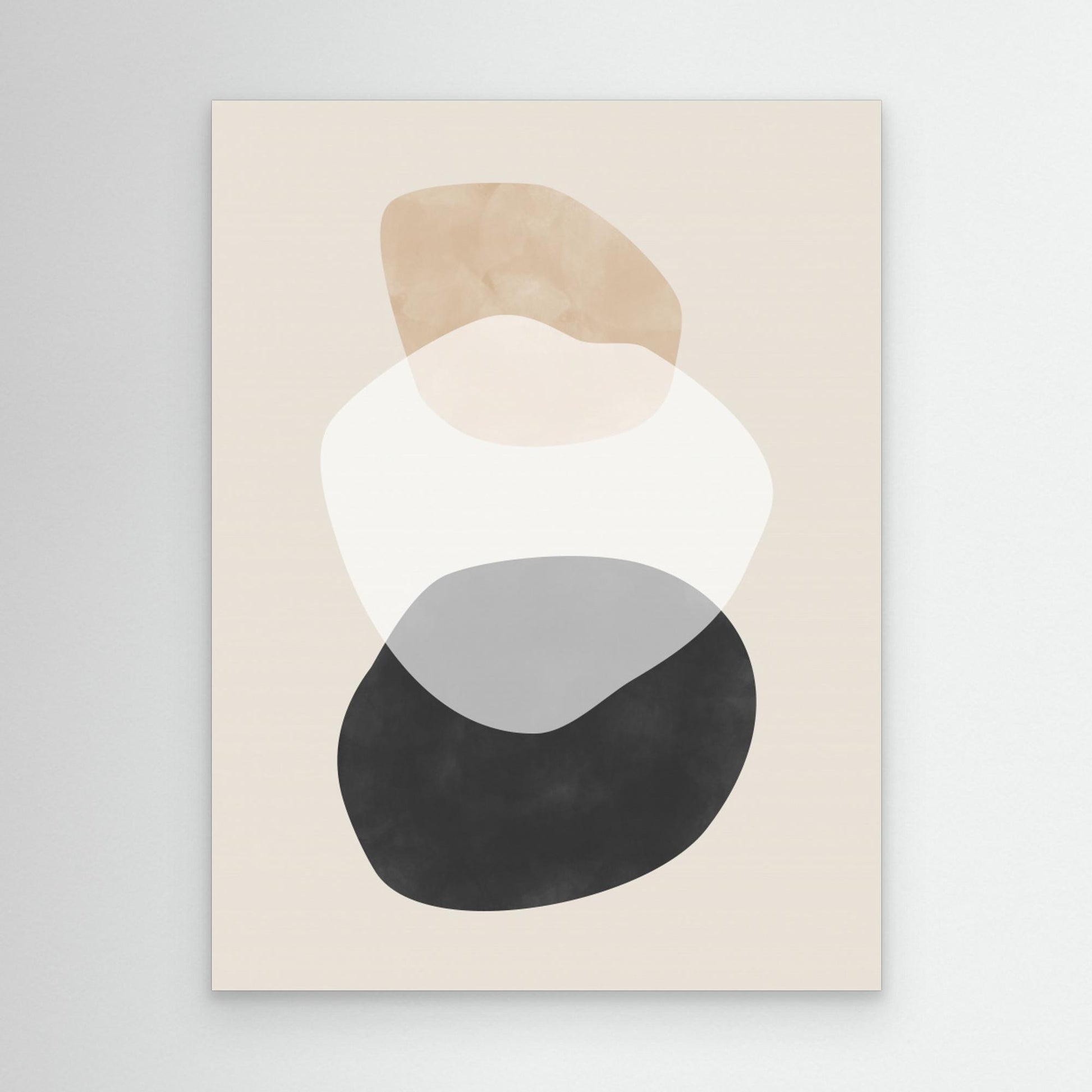 Beige Boho Shapes Artwork by Elena Ristova