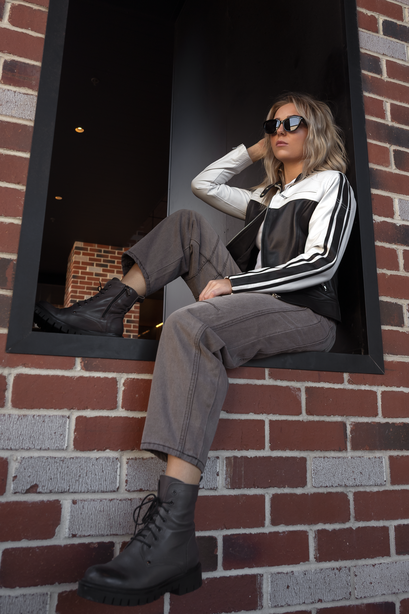 'Lydia' Cotton Barrel Jean - Grey