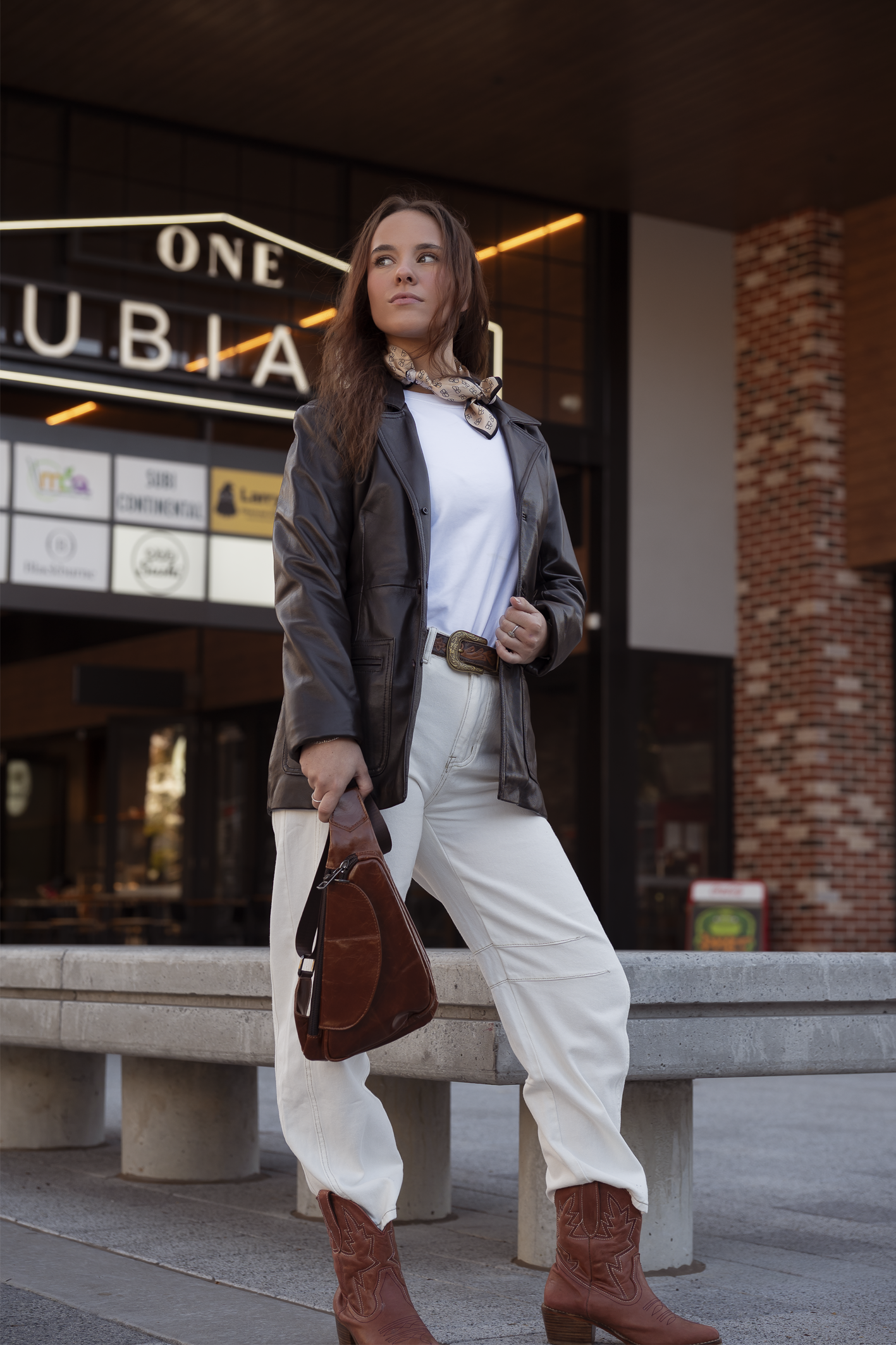 'Lydia' Cotton Barrel Jean - Winter White