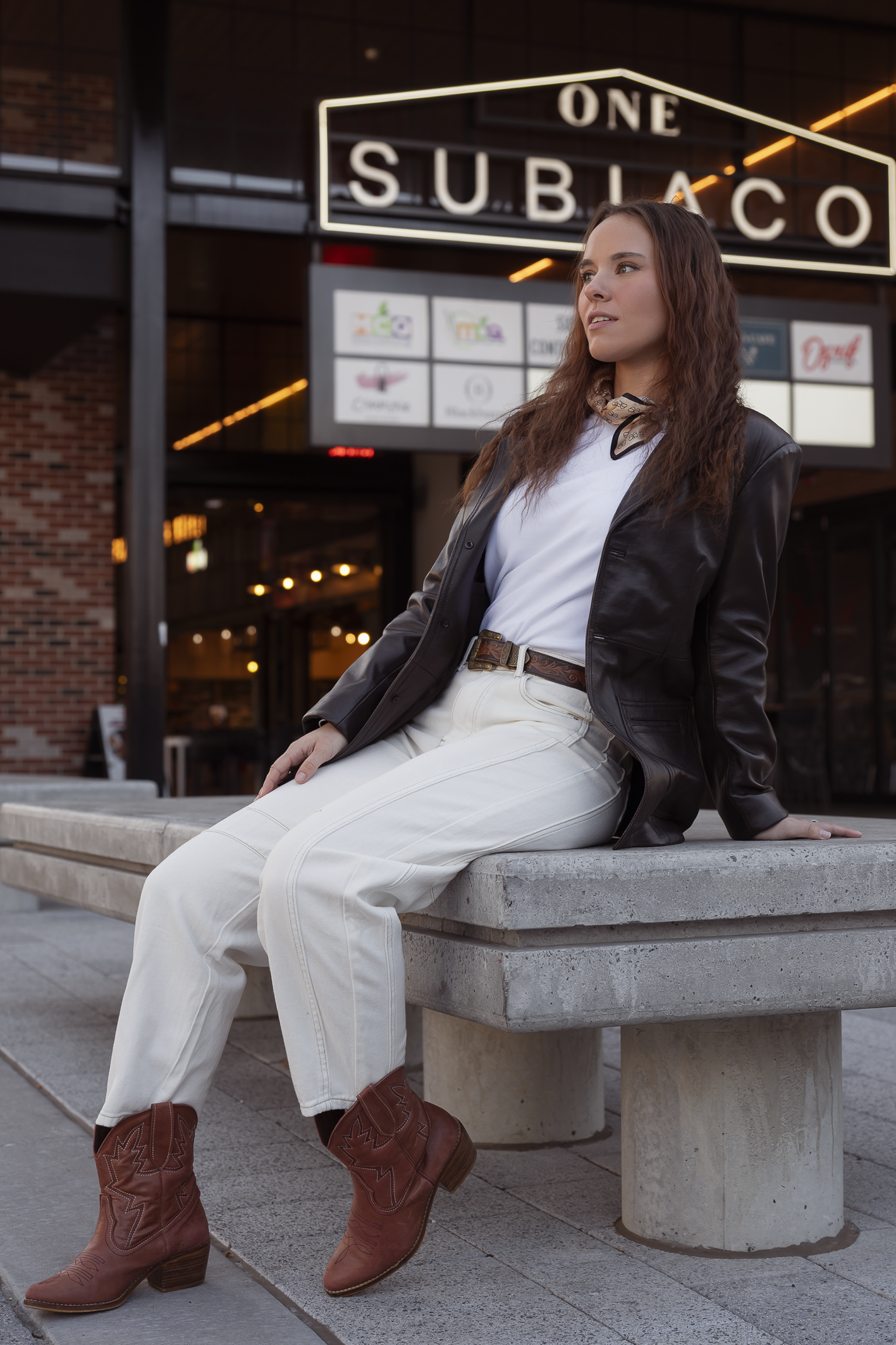 'Lydia' Cotton Barrel Jean - Winter White
