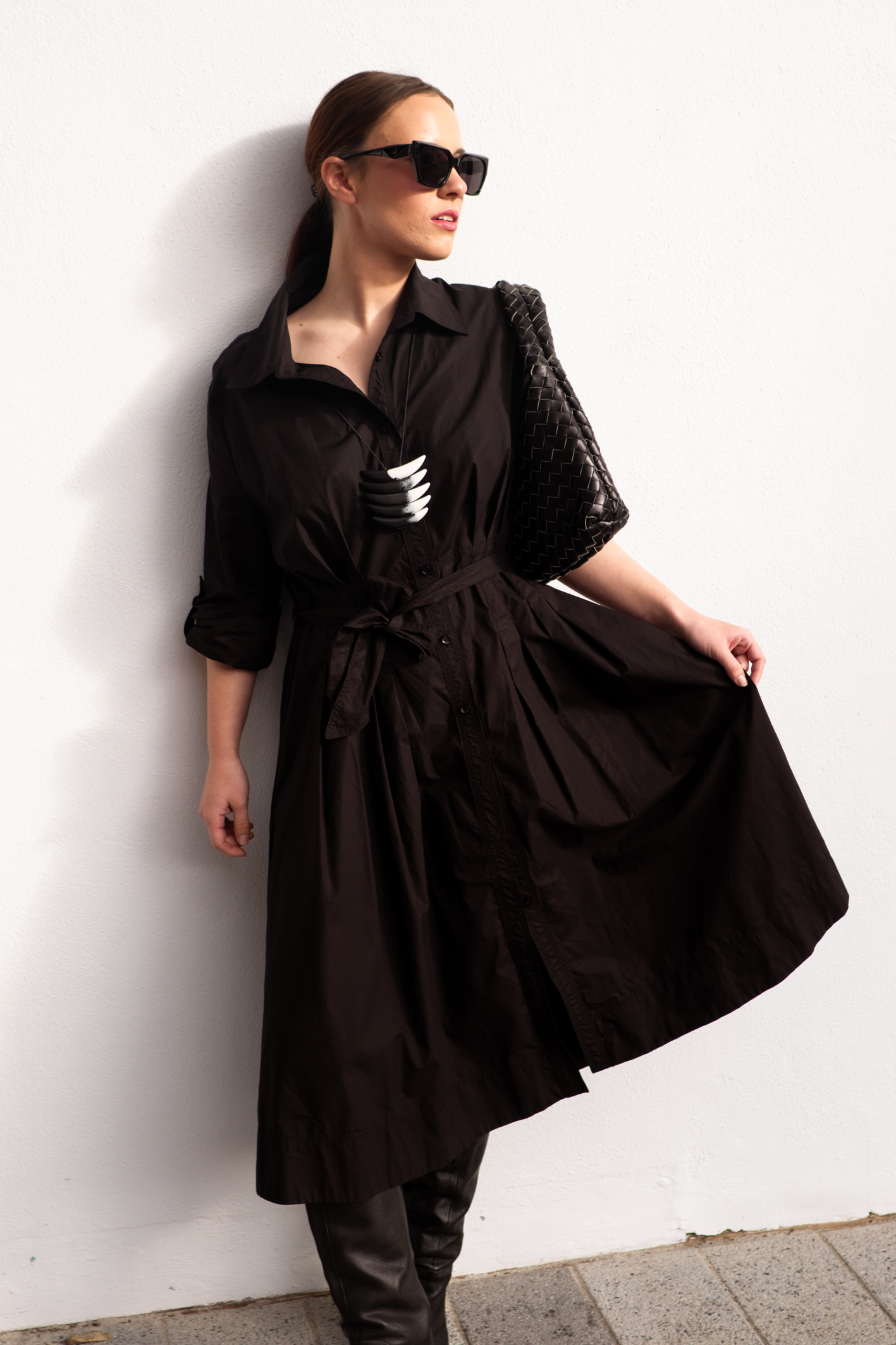 'Cali' Military Cotton Coat Dress