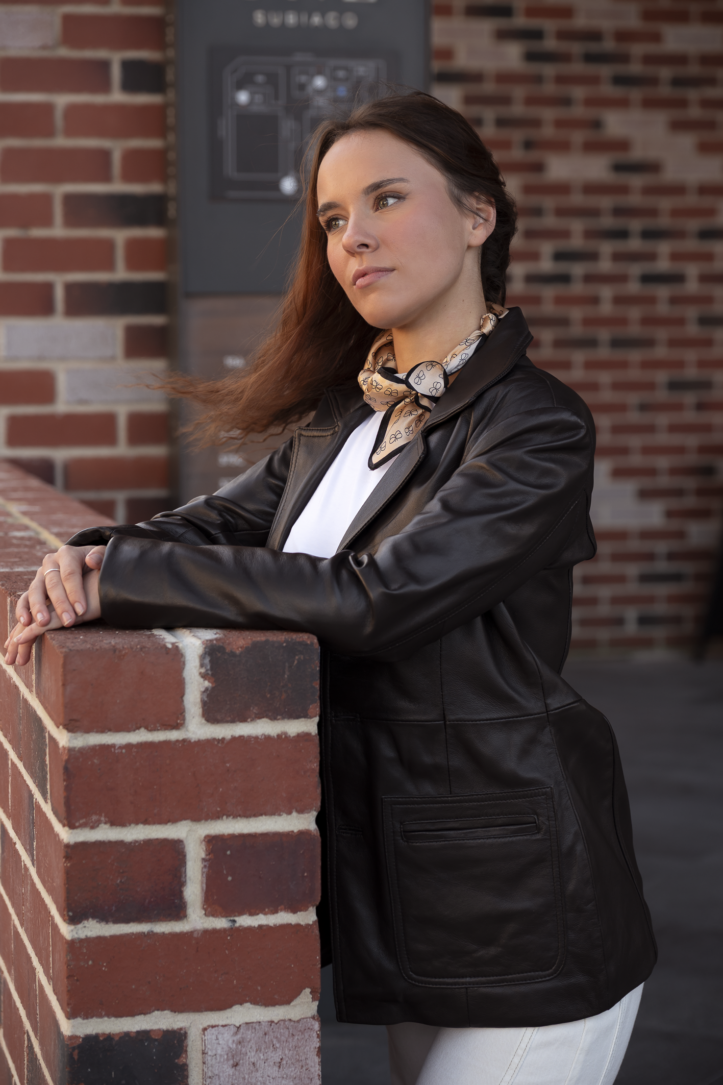 'Farrah' Leather Blazer - Dark Chocolate