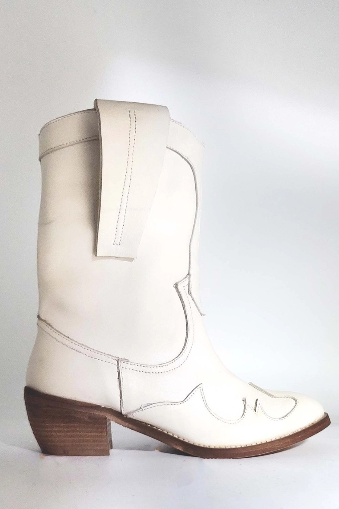 'Sorrento' Ladies Leather Boots - White