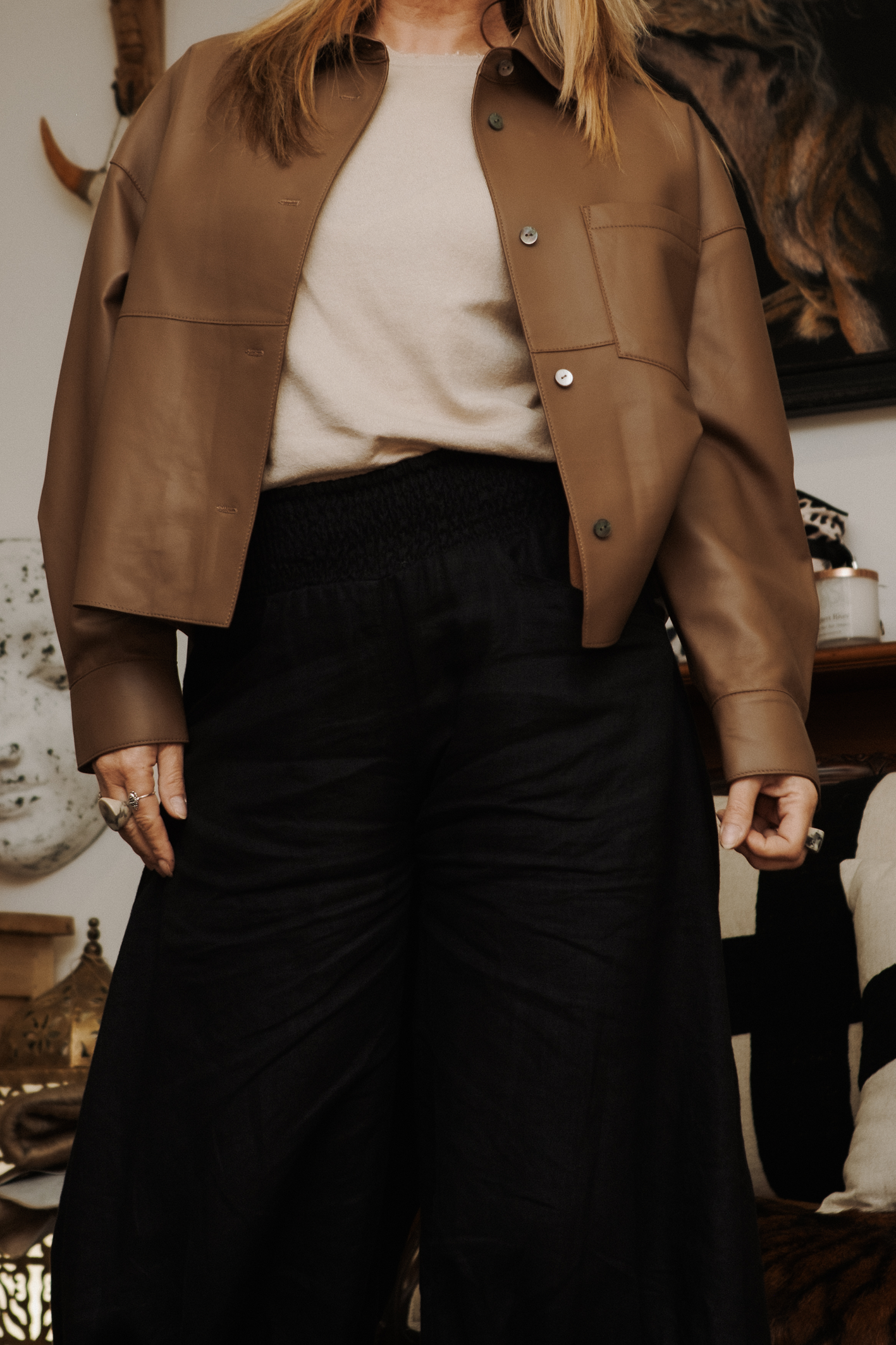 'Vin' Leather Jacket - Mocha