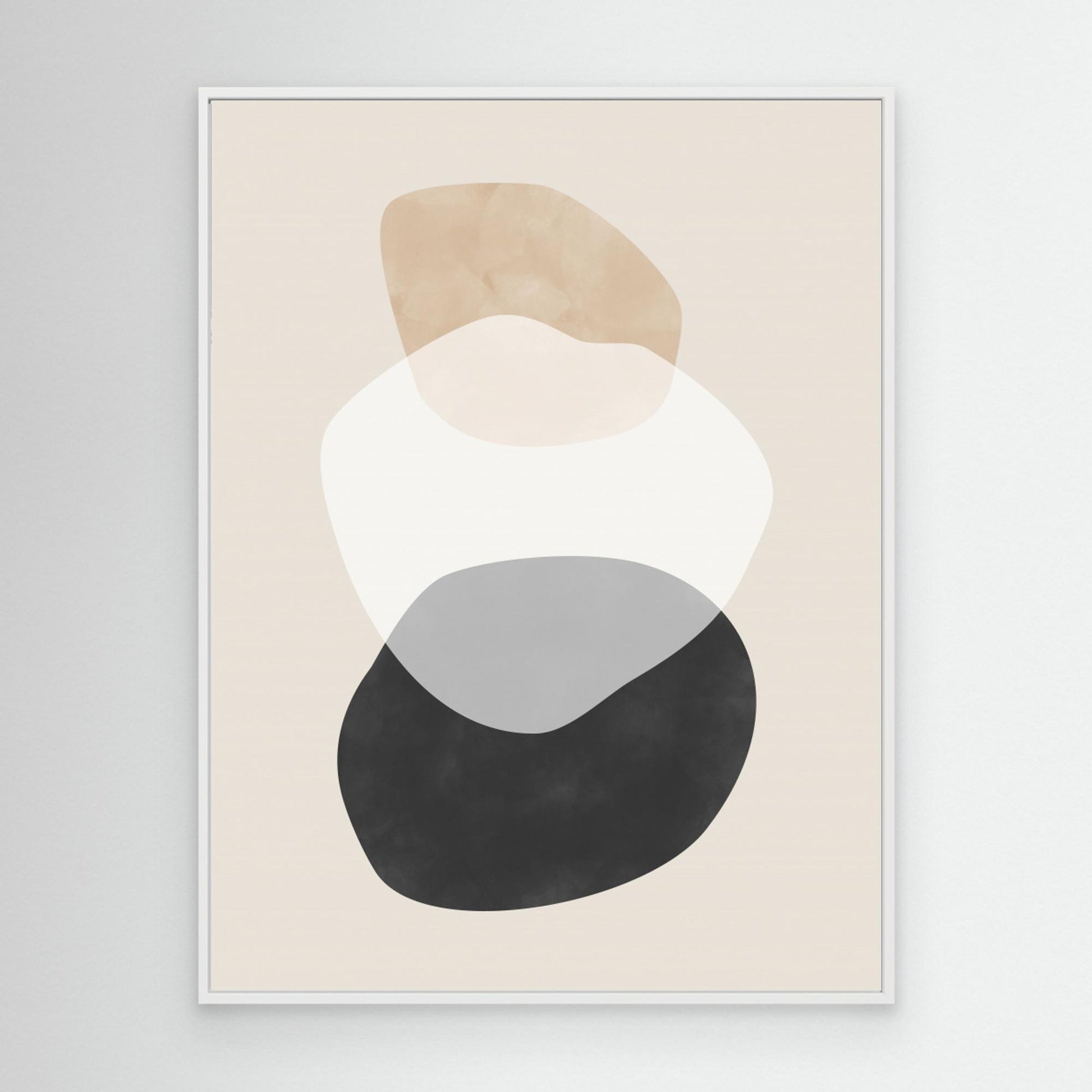 Beige Boho Shapes Artwork by Elena Ristova
