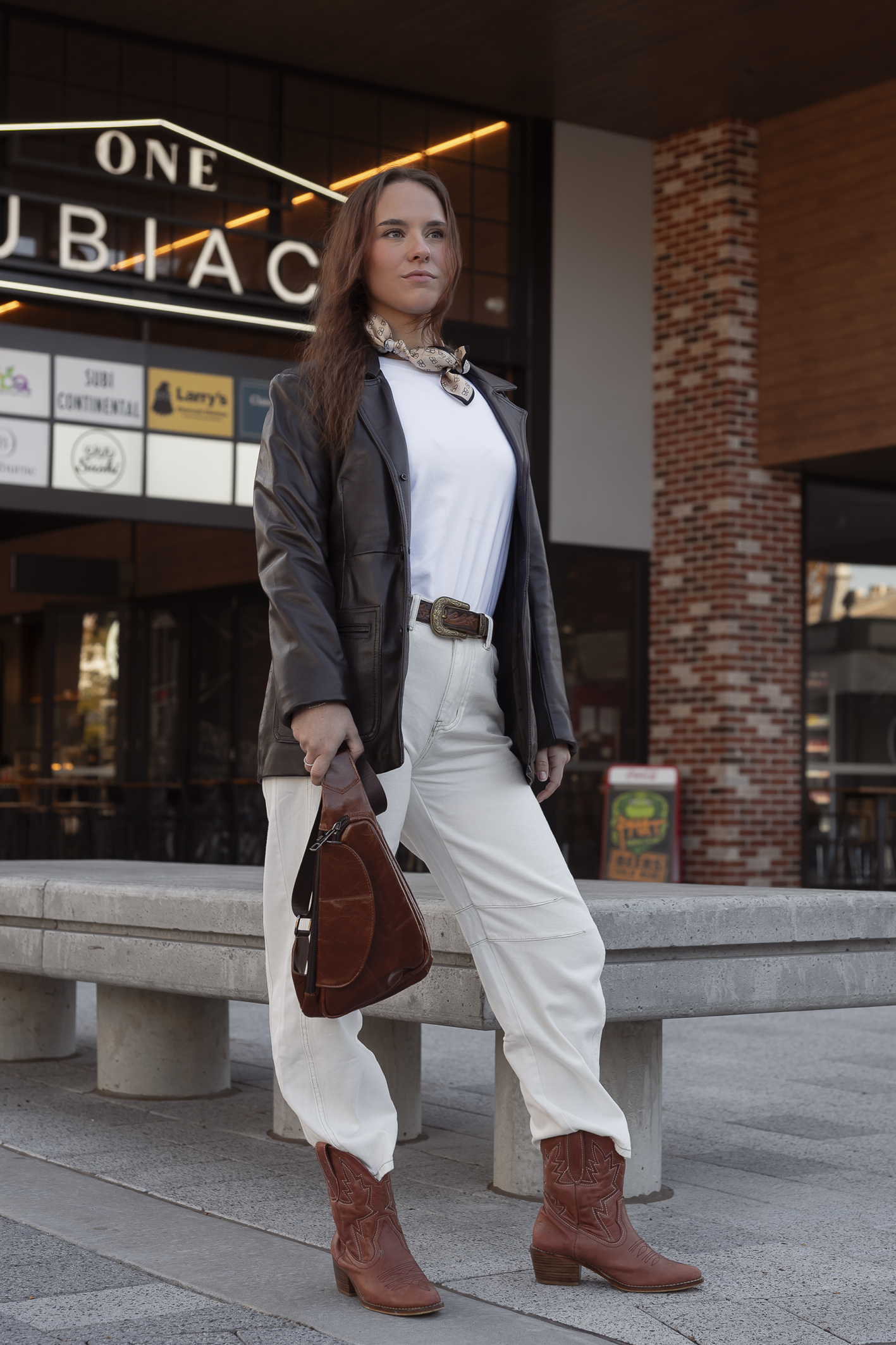'Lydia' Cotton Barrel Jean - Winter White