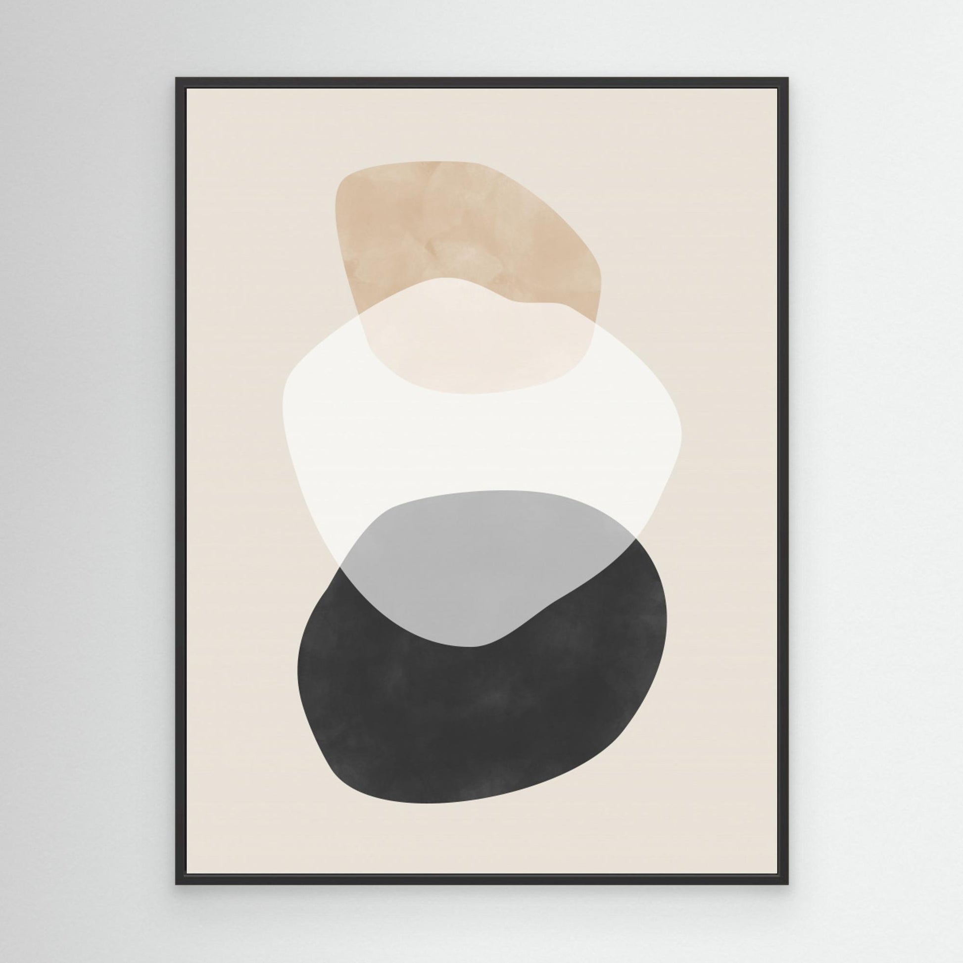 Beige Boho Shapes Artwork by Elena Ristova