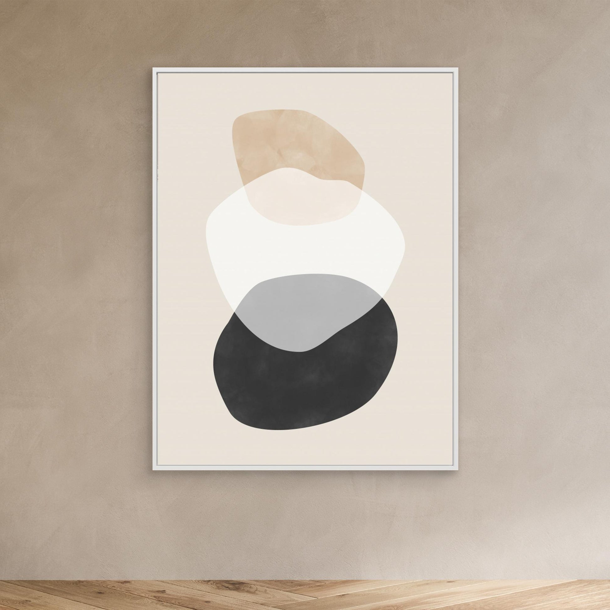 Beige Boho Shapes Artwork by Elena Ristova