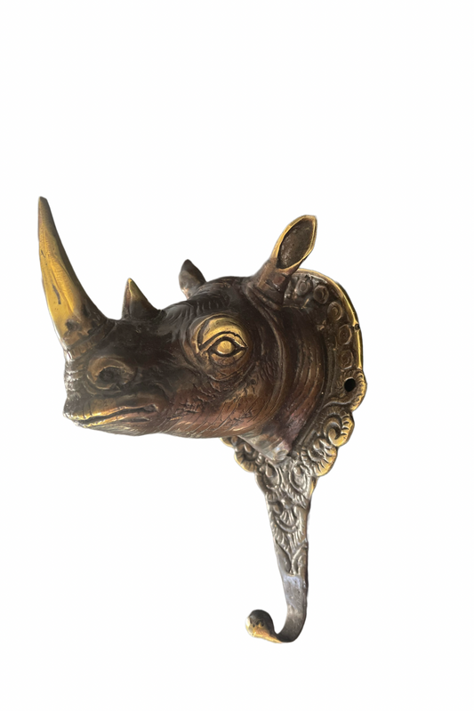 'Rhino' - Brass Wall Hook