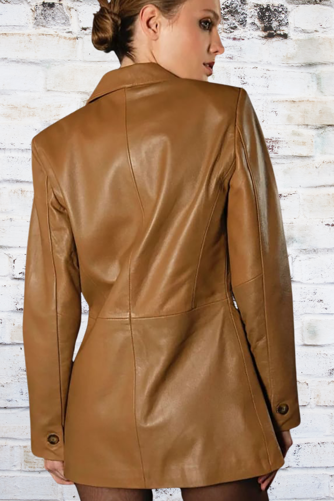 'Bronte' Ladies Blazer Style Leather Jacket