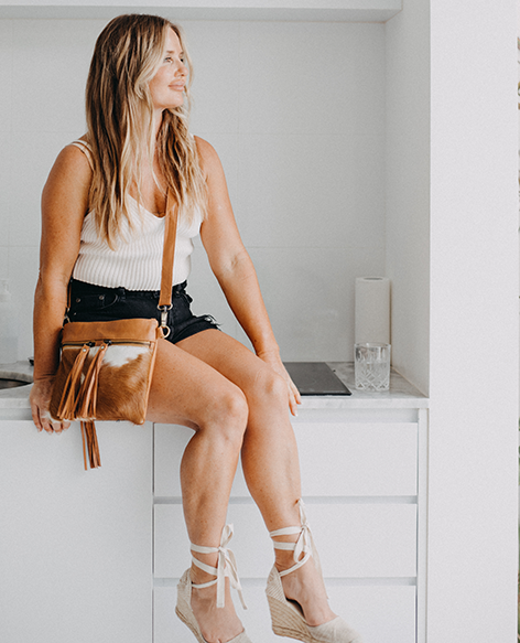 'Electra' Cowhide Cross Body Bag