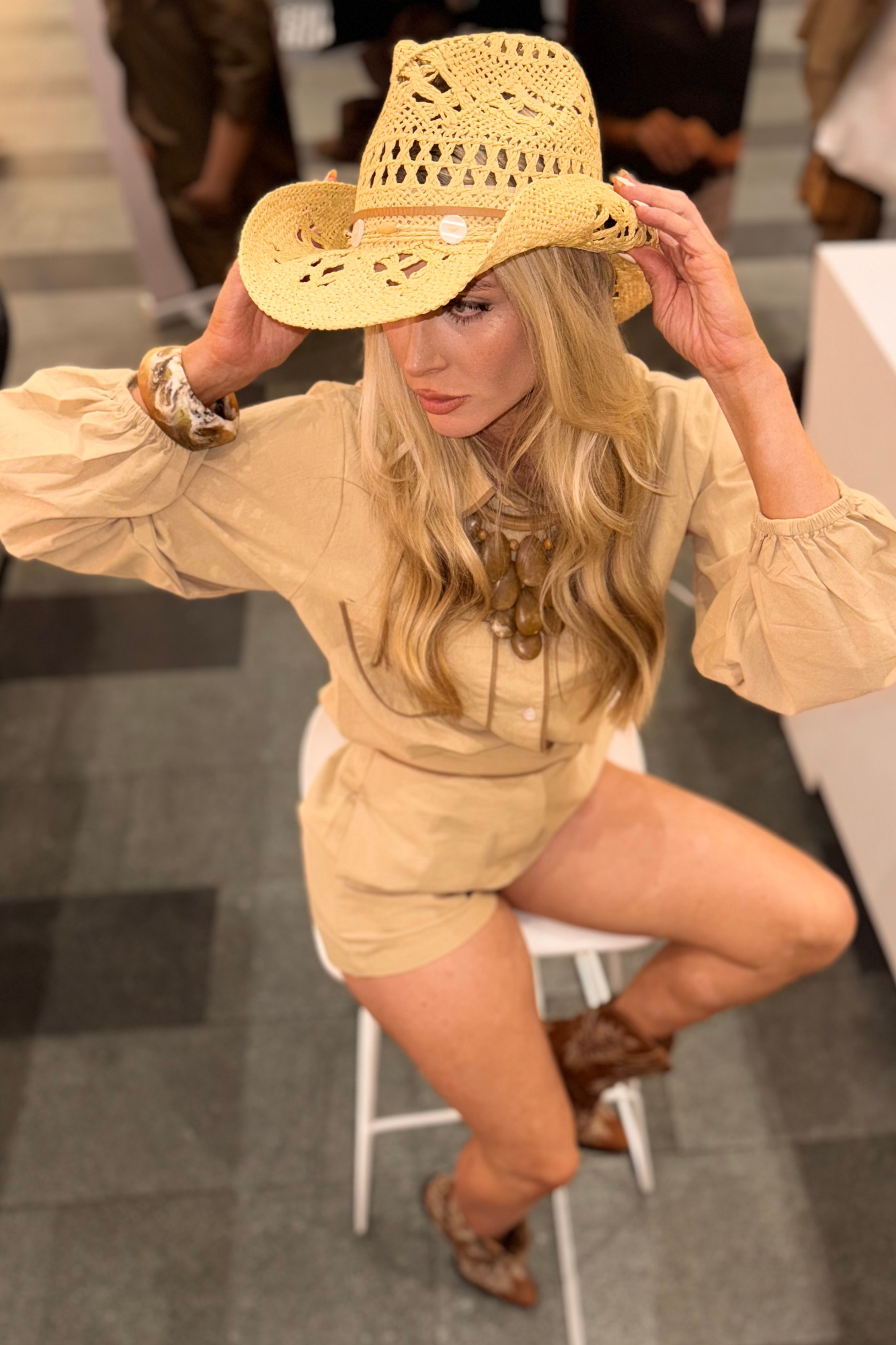 'Ashley Set' - Cotton Linen Shirt and Shorts Set