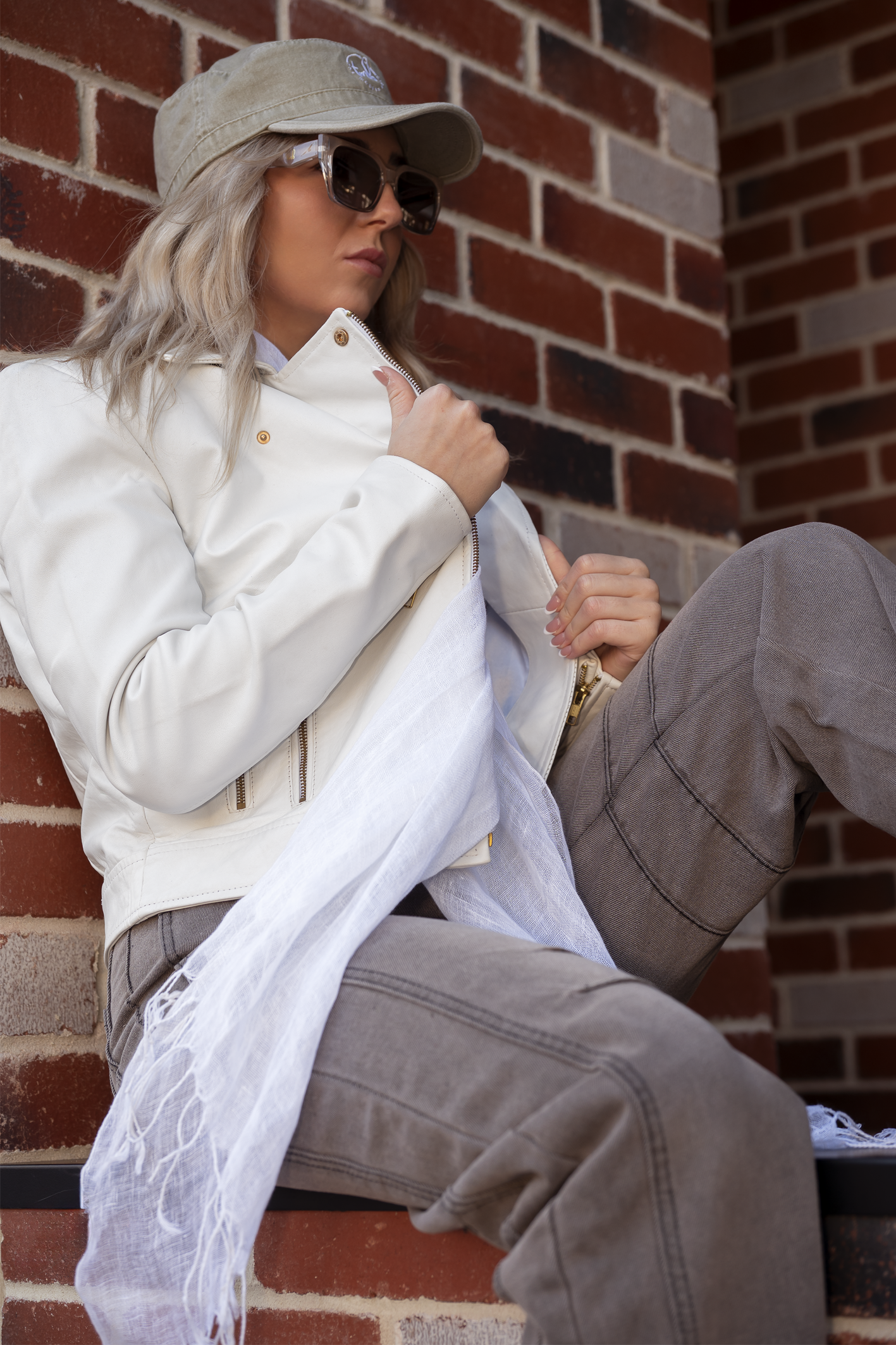 'Lydia' Cotton Barrel Jean - Grey