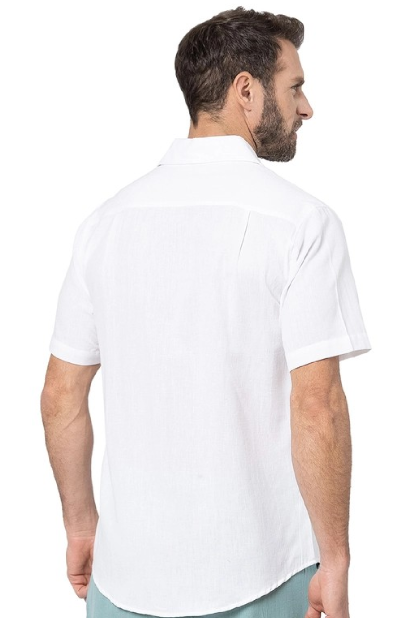 'Cole' Men's Short Sleeve Shirt - White