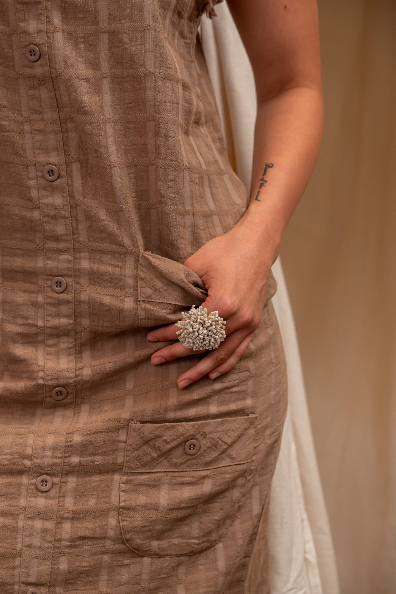 'Demi' Racerback Linen Dress