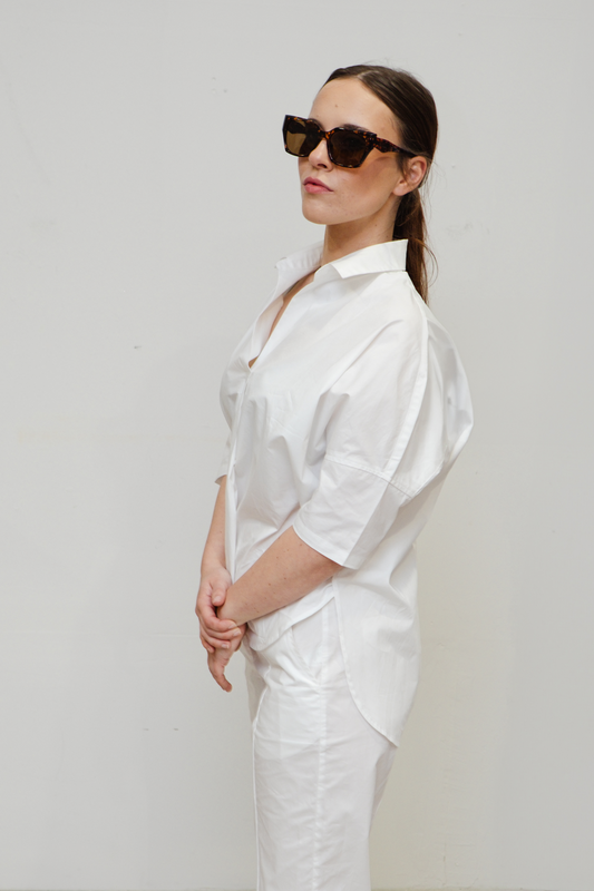 'Jemima' Cotton Top - Utility White