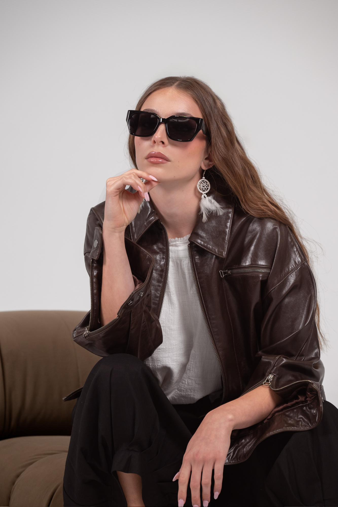 'Storm' Bomber Leather Jacket