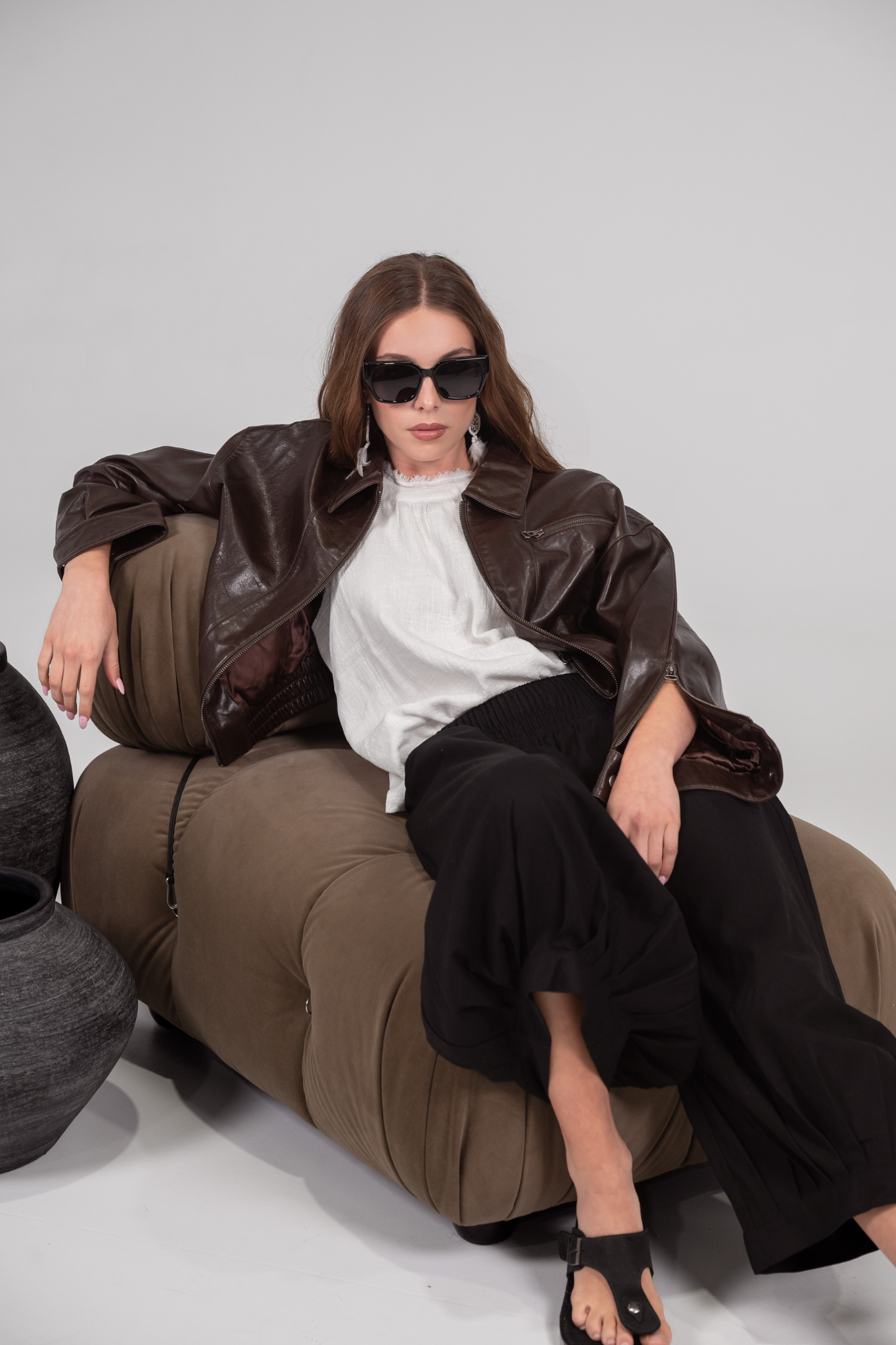 'Storm' Bomber Leather Jacket