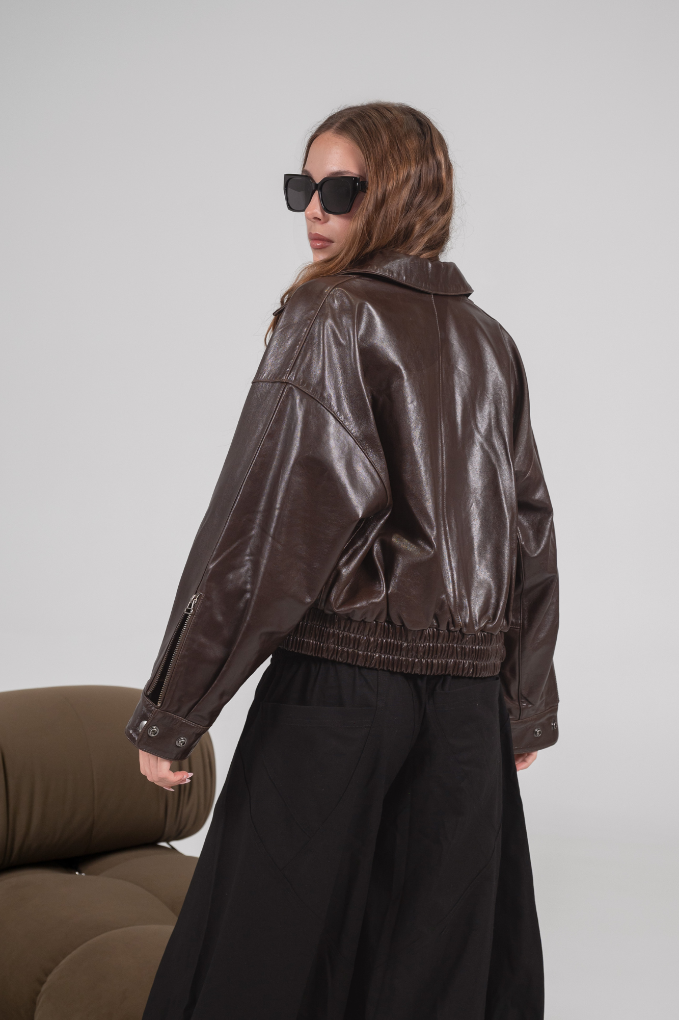 'Storm' Bomber Leather Jacket