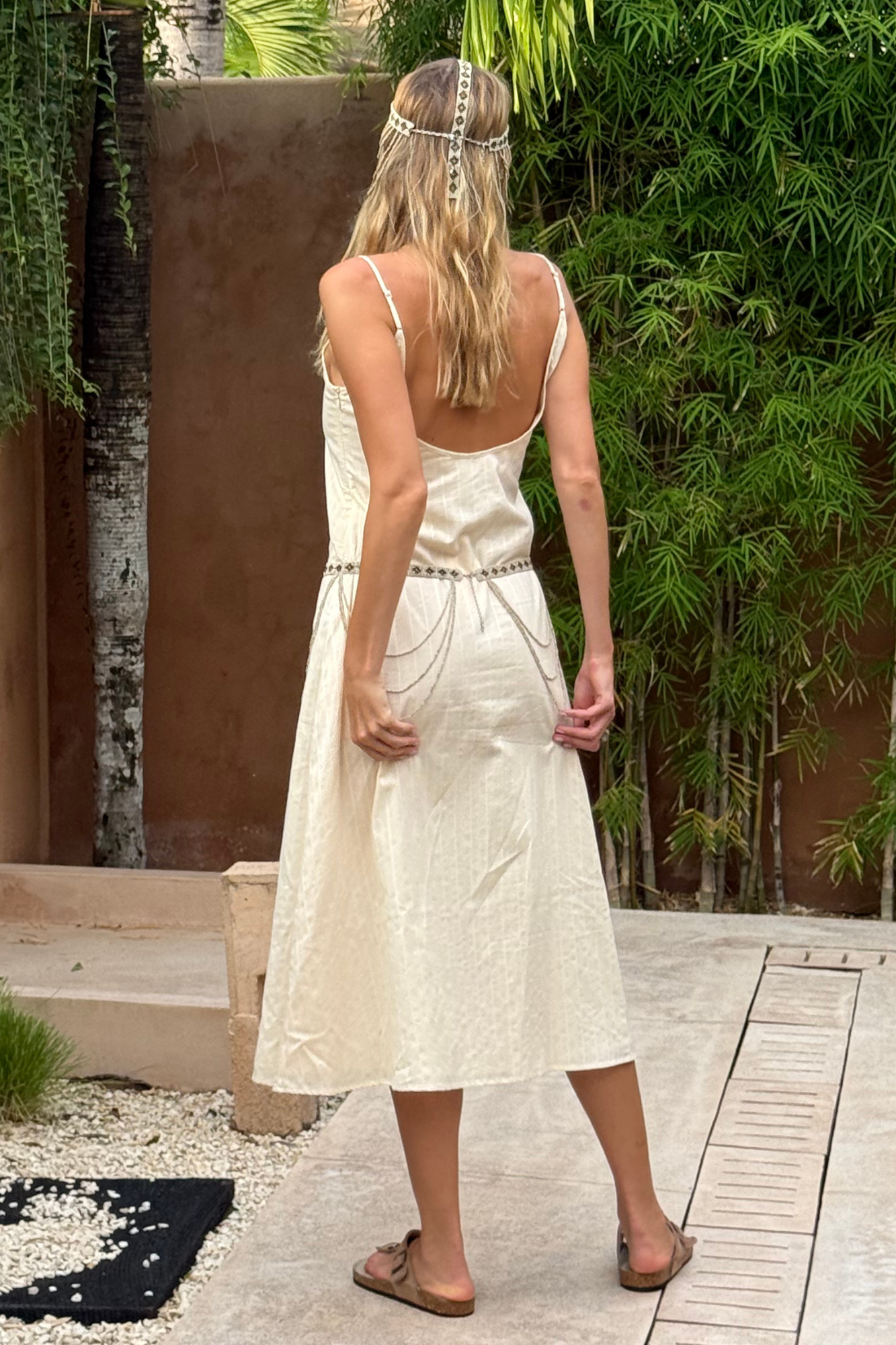 'Nahla' Cotton Dress - Blonde