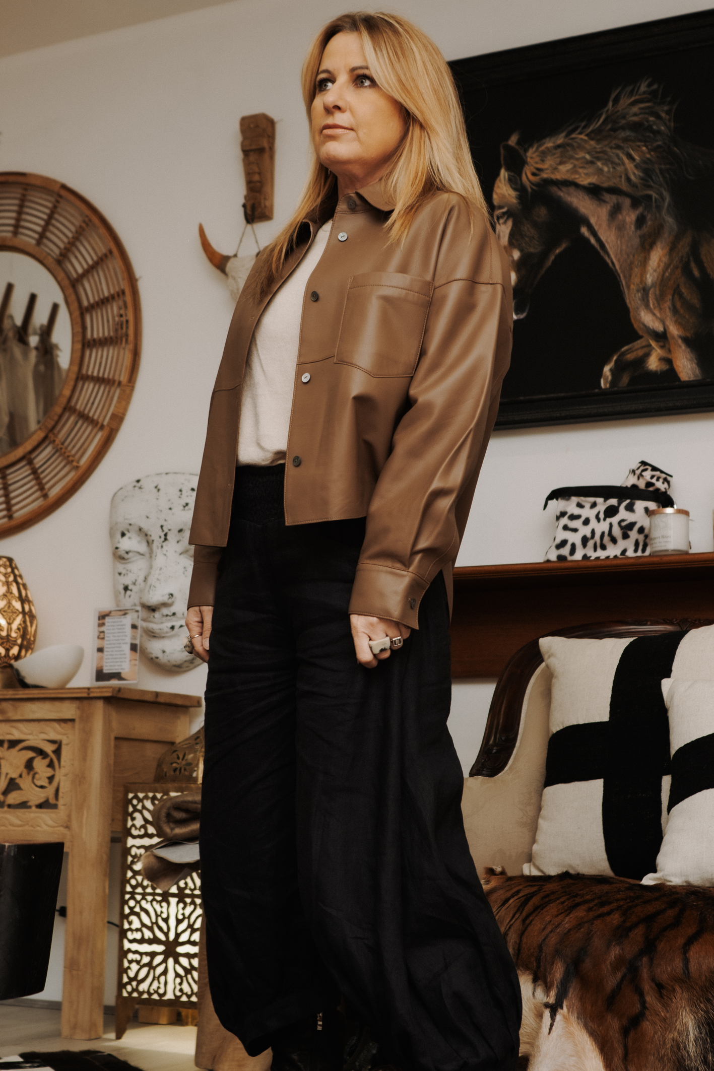 'Vin' Leather Jacket - Mocha
