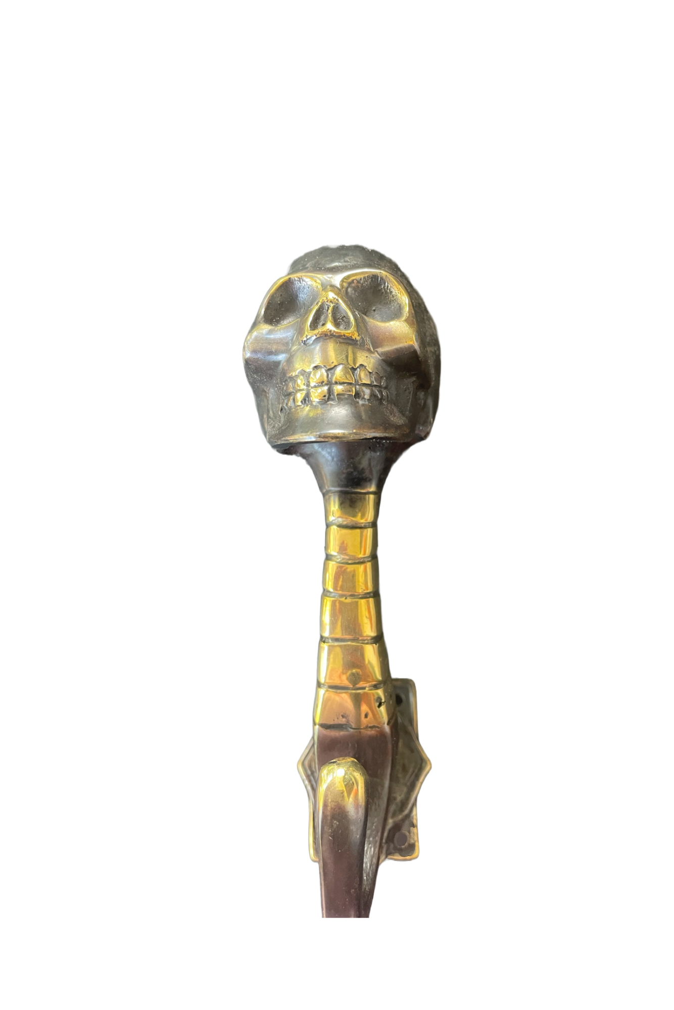 'Skull' - Antique Brass Wall Hooks