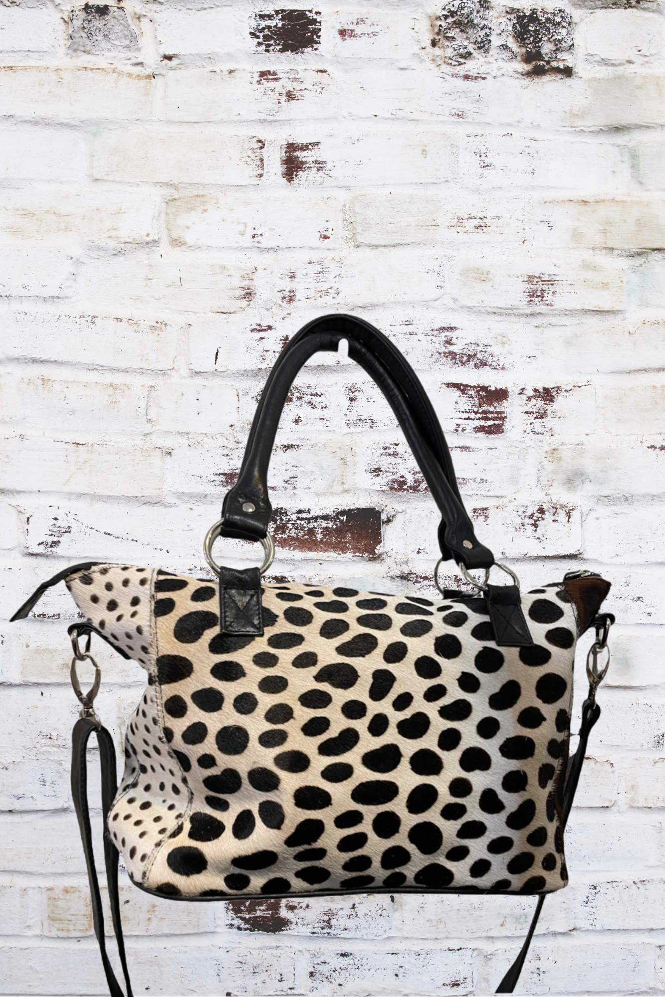 'Athena' Cowhide Animal Print Handbag